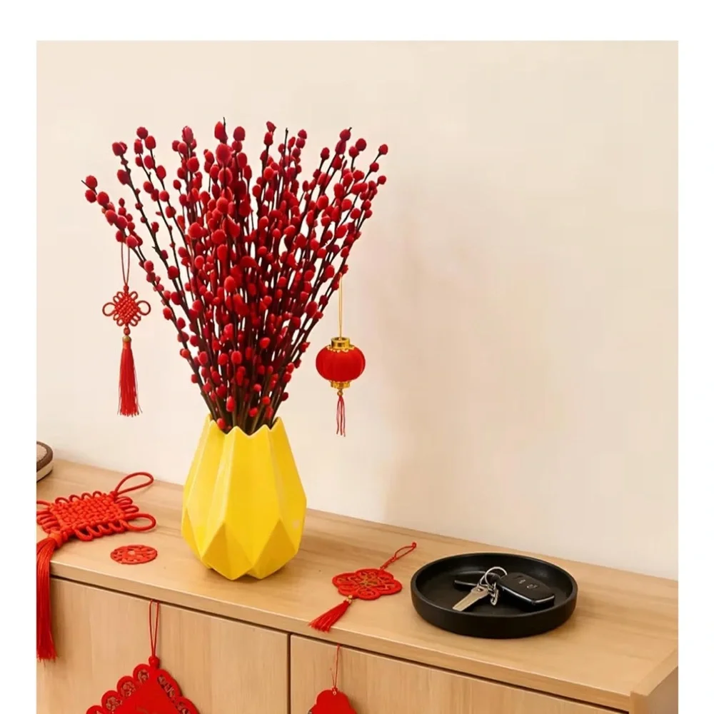 Red Willow Stems 100% Real Floral Plant Home Holiday Decor 16” Length (60pc)